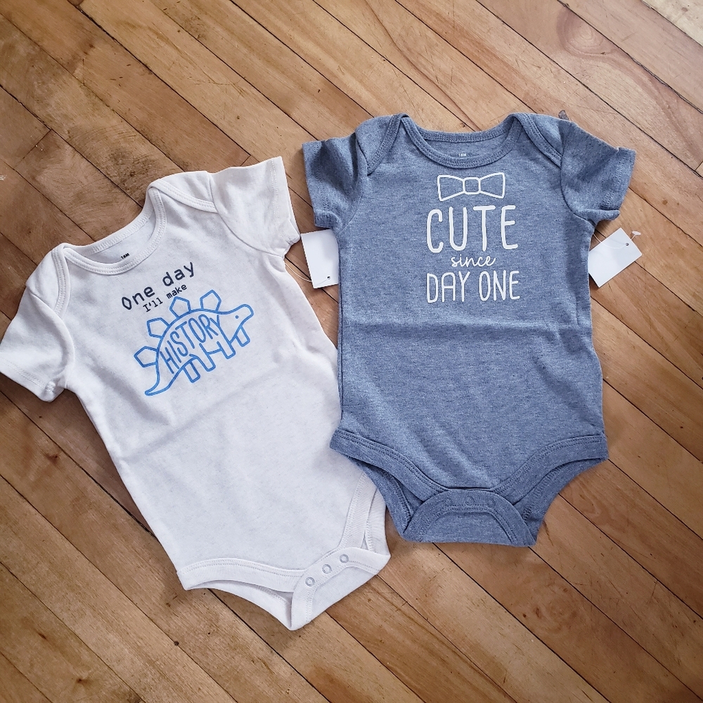 Infant Boy BNWT Short Sleeve Onesies Bundle - 18M